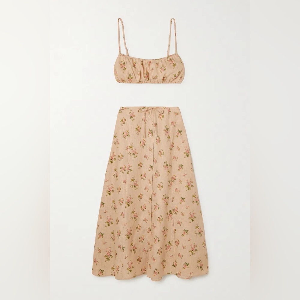 Reformation Kamren Linen Two-Piece Skirt Set - Picture 7 of 7